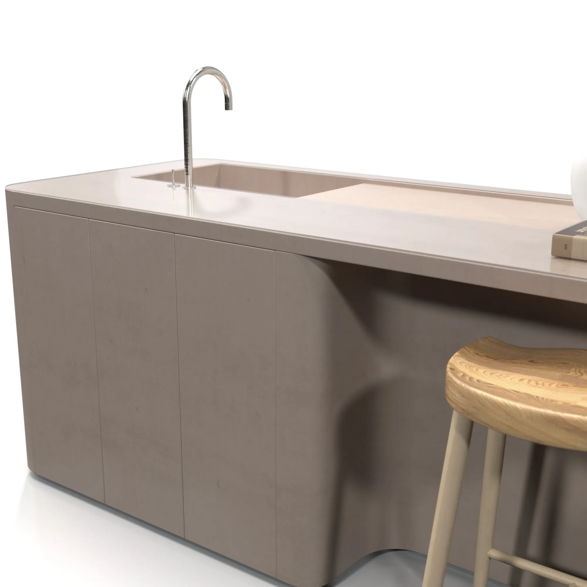 Kitchen Island Countertop 03 PBR 3D Model_05